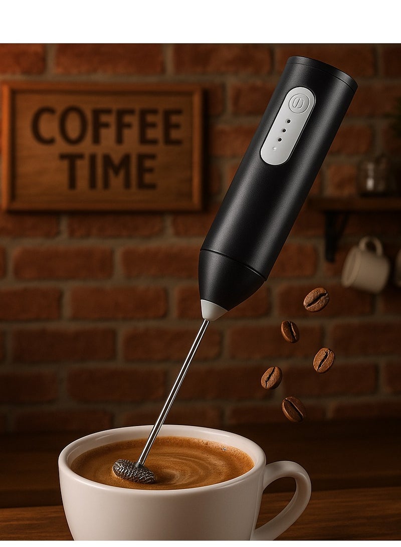 زوبا مضرب نسكافيه، الة صنع رغوة الجبن الكهربائية المحمولة باليد لاعادة الشحن بمنفذ USB مع خفاقة من الستانلس ستيل، الة خفق الكابتشينو والشوكولاتة الساخنة والميلك شيك و  لخفق البيض- 012-ميني - Image 1