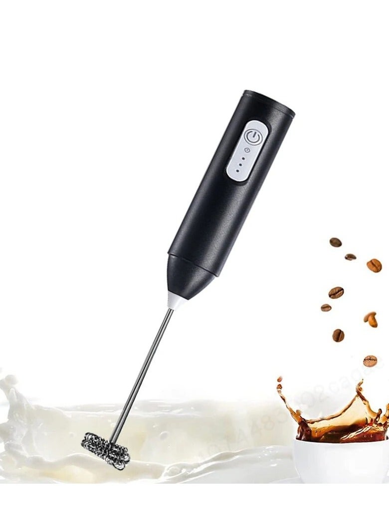 زوبا مضرب نسكافيه، الة صنع رغوة الجبن الكهربائية المحمولة باليد لاعادة الشحن بمنفذ USB مع خفاقة من الستانلس ستيل، الة خفق الكابتشينو والشوكولاتة الساخنة والميلك شيك و  لخفق البيض- 012-ميني - Image 2
