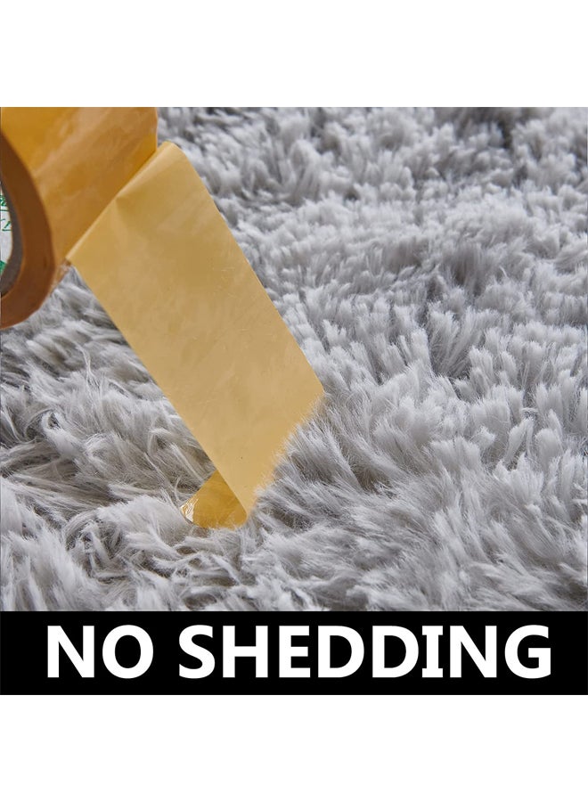 إسكدنيا سجاد ناعم سجاد فروي سجاد رمادي لطيف مصبوغ بربطة عنق رمادية اللون لغرفة الأطفال سجاد مريح فروي سجاد حضانة فروي سجاد حضانة فروي - Image 4