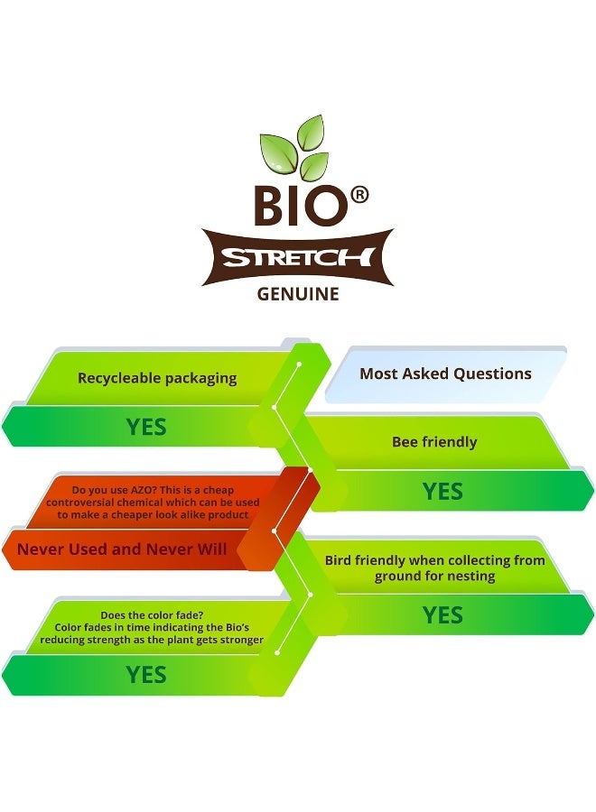 Biostretch , Soft Stretchy Garden Twine | Environmentally Friendly And Supporting Plant Ties | Smart Non-Twist Wire Plant Ties | Flexible Cut-To-Length Plant Tape (Bio Roll (Green) X 1)  - Image 4