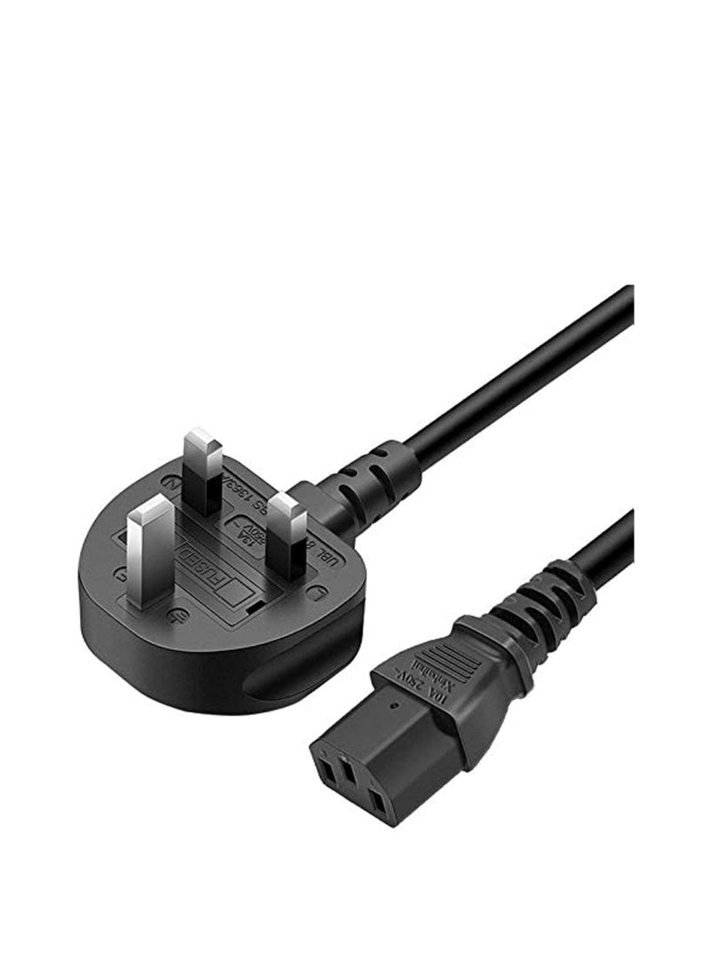 Terabyte "UK 3-Pin Power Cable 1.8 Meter with Fuse - High Quality AC Power Cord for Computer, Printer, LCD/LED Monitor - Compatible with Dell, HP, Samsung, Sony, Lenovo" - Image 1