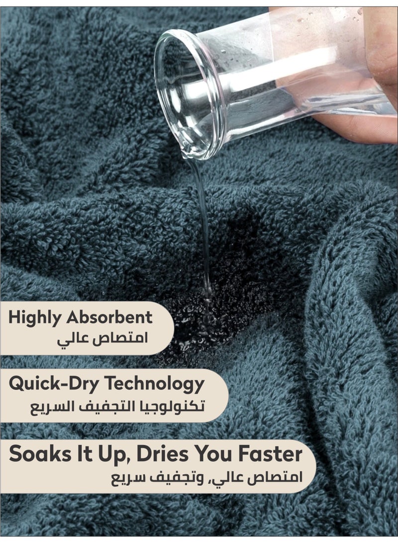 Donetella Premium 100 % Combed Cotton 2-Pcs Bath Sheet Set (85 X 172 CM) 600 GSM Large Towel, Highly Absorbent, Quick Dry,Best Towel for Bathroom, Spa And Hotel - Image 4