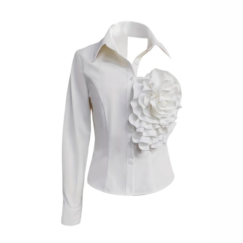 Women's Off-Shoulder Floral Cotton Blouse - Image 2