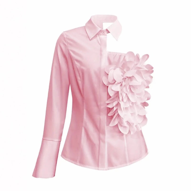 Women's Off-Shoulder Floral Cotton Blouse - Image 4