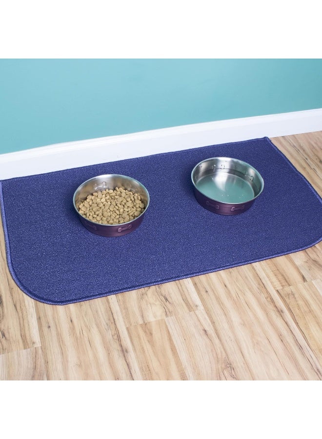 Ritz Solid Accent Rug 18 x 30 Stain Resistant Kitchen or Living Room Floor Mat Latex Backing Machine Washable Blue - Image 3