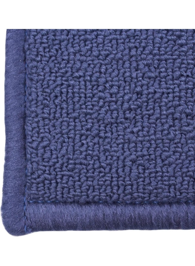 Ritz Solid Accent Rug 18 x 30 Stain Resistant Kitchen or Living Room Floor Mat Latex Backing Machine Washable Blue - Image 2