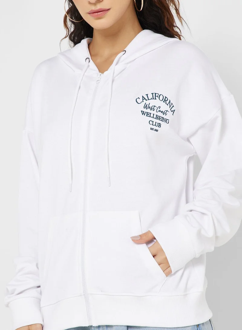 Ginger Graphic Zip Thru Hoodie