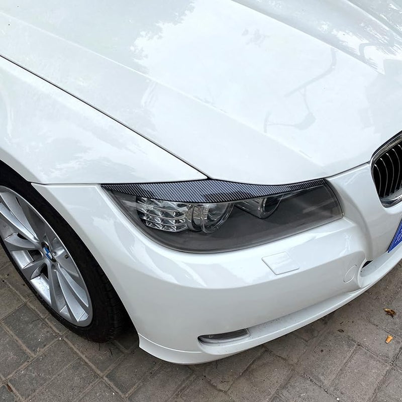 Vuzmode Carbon Fiber Look Headlight Eyebrows for BMW 3 Series - Image 3