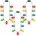 Blowata 9PCS Christmas Light Necklace Light up 3 Modes Christmas Necklace Party Favors Wearable Xmas Lights with 4 Colorful Bulbs Xmas Accessories Ugly Sweater Party Supplies Party Favors - Image 2