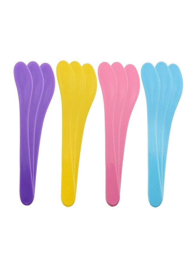 MEETOOT 12pcs Paint Stir Sticks 15cm Reusable Mixing Sticks for Mixing Resin Epoxy Liquid Paint Pour Paint and Fluid Painting 4 Colors (Yellow, Purple, Blue, Pink) - Image 1