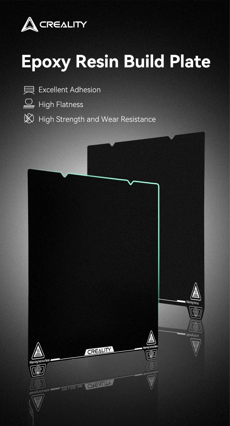 Lokkr Creality K1 Max Epoxy Resin Build Plate Kit (315 * 310mm), Magnetic Flexible Steel Plate, 3D Printer Platform for Ender-3 V3 Plus/CR-10 Smart/Pro/Ender-3 Max/Max Neo/10S PRO/PRO V2/10 V2/V3/CR-X - Image 2