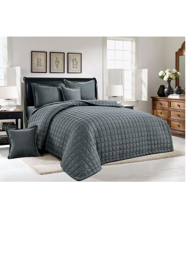 مينج لي طقم لحاف نفرمفرش مضغوط مكون من 4قطع بوليستر لحاف مقاس170 في 220سم