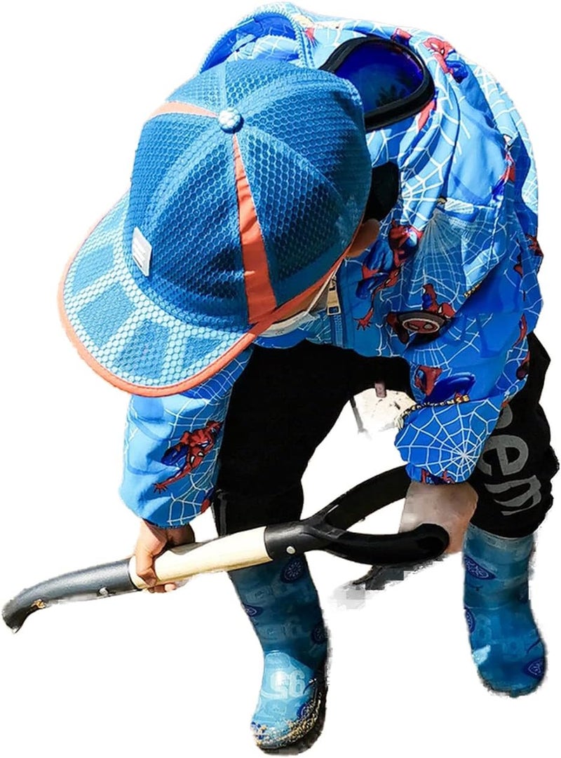 N.C Flat working surface Shovel for Digging 28-i h Small Round Shovel with D-Handle Kids Metal Beach Shovelï¼Ã…â€™Camp Shovel ï¼Ã…â€™Garden Shovel,Gardening Tools Wooden Handel Non sticky surface - Image 2