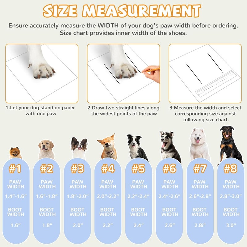 TEWIWAP Dog Shoes for Large Small Medium Dogs, Dog Boots for Winter Snow Day, Anti-Slip Dog Booties & Paw Protectors, Outdoor Pet Shoe for Hiking Hardwood Floor with Reflective Straps Size 2 - Image 2