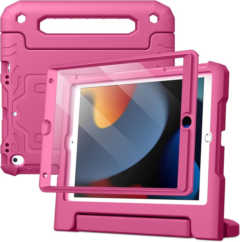 Jetech Kids Case For Ipad 10.2-Inch 9Th/8Th/7Th Generation, 2021/2020/2019 With Built-In Screen Protector, Shockproof Full-Body Handle Stand Tablet Protective Cover Plum - Image 1
