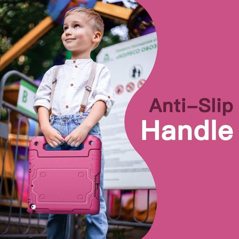 Jetech Kids Case For Ipad 10.2-Inch 9Th/8Th/7Th Generation, 2021/2020/2019 With Built-In Screen Protector, Shockproof Full-Body Handle Stand Tablet Protective Cover Plum - Image 3