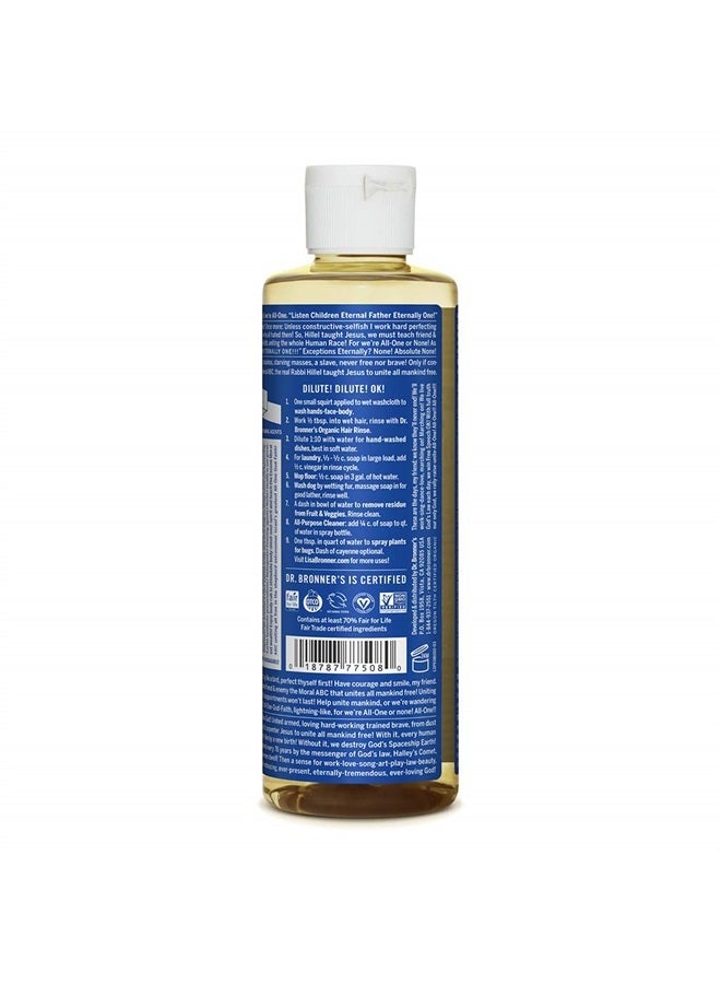 Dr. Bronner's Pure-Castile Liquid Soap (Peppermint, 8 ounce) - Made with Organic Oils, 18-in-1 Uses: Face, Body, Hair, Laundry, Pets and Dishes, Concentrated, Vegan, Non-GMO - Image 4