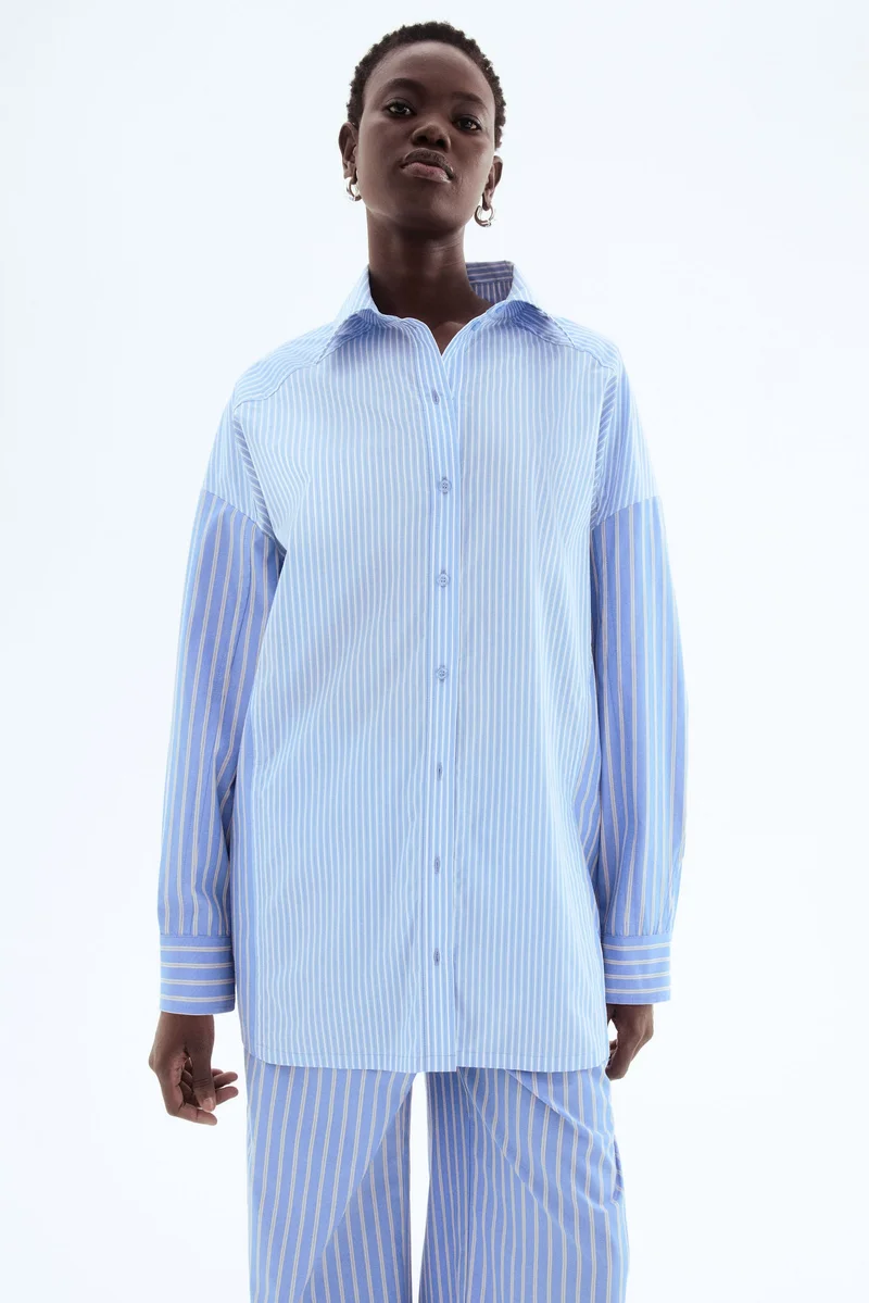 اتش اند ام قميص قطني فضفاض