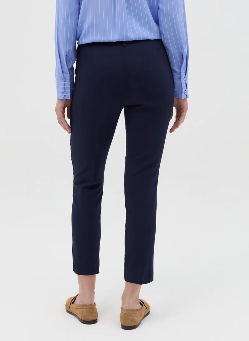 Ovs Slim-Fit Ankle-Length Chinos