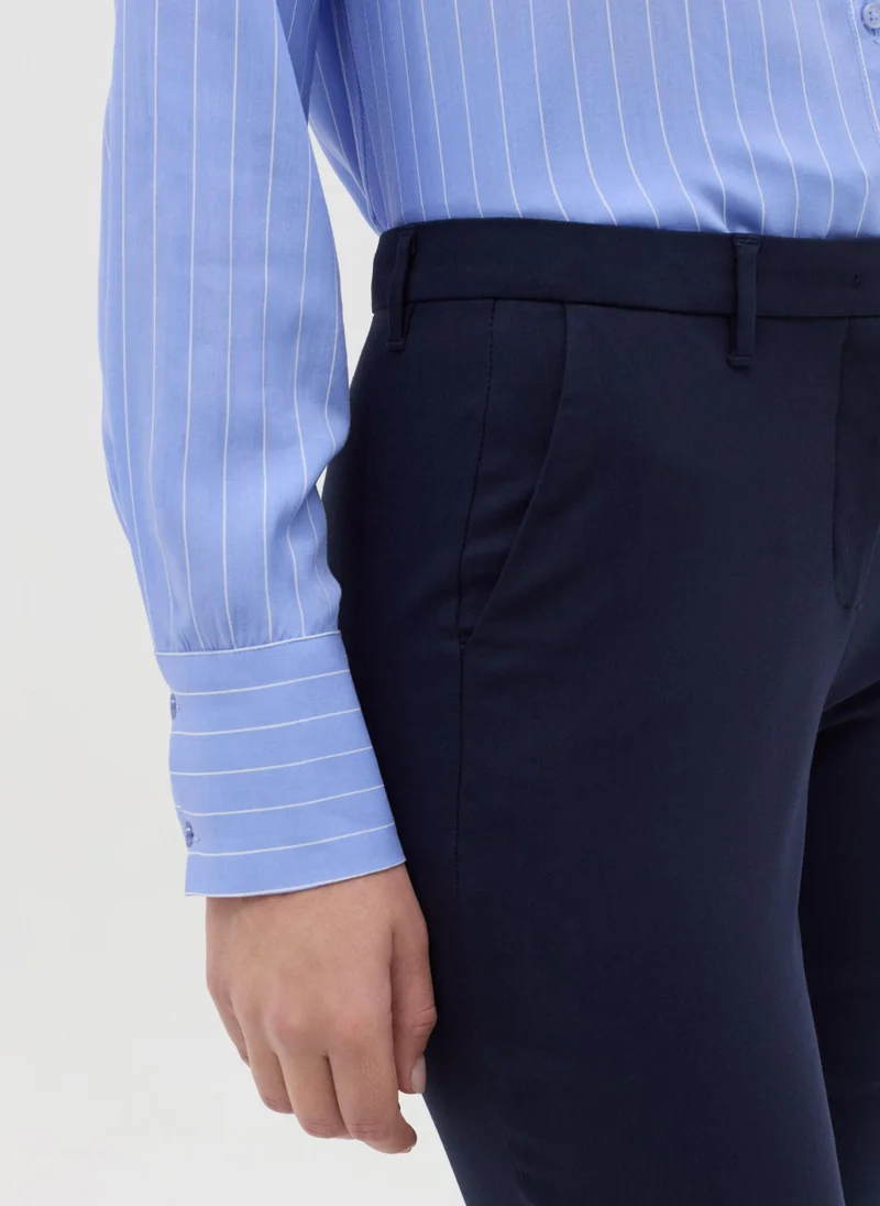 Ovs Slim-Fit Ankle-Length Chinos