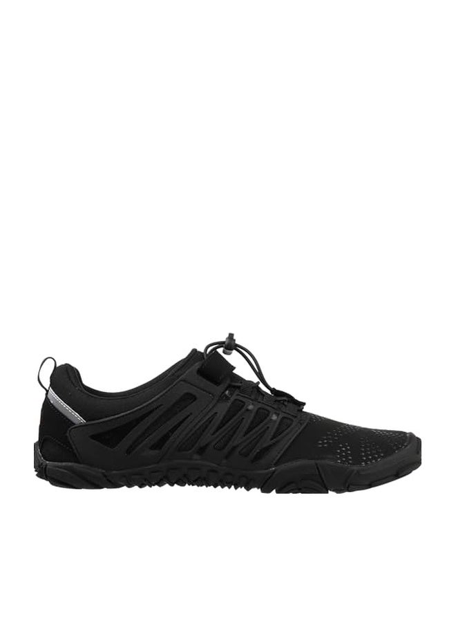 WHITIN Men's Trail Running Shoes Minimalist Barefoot Wide Width Toe Box Gym Workout Fitness Low Zero Drop Parkour Road Breathable Beach Black Size 12 - Image 1