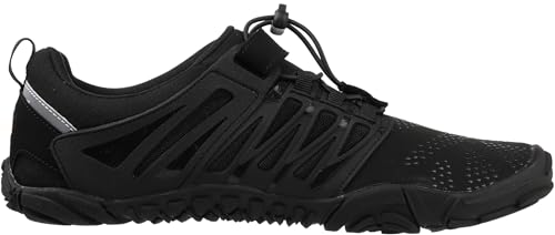 WHITIN Men's Trail Running Shoes Minimalist Barefoot Wide Width Toe Box Gym Workout Fitness Low Zero Drop Parkour Road Breathable Beach Black Size 12 - Image 5