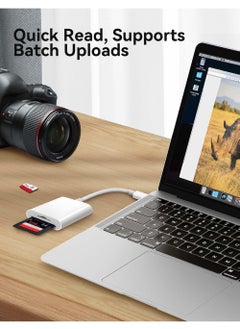 Rock Pow USB C SD Card Reader for iPhone 15/iPad/MacBook/Mac xdgeLoad USB-C Type C SD Reader Supports SD and MicroSD Memory Card Adapter Trail Camera Viewer Plug and Play - 2 Slots  - Image 5