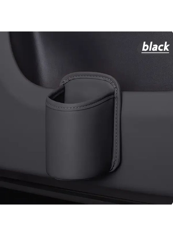 Faux Leather Car Cup Holder Clip On Multi Functional Organizer for Water Bottles and Snacks Keeps Car Interior Tidy and Clean Durable Car Accessory Black 1 Pack - Image 5