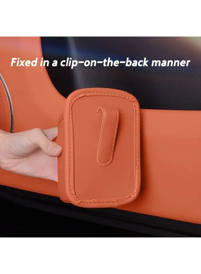 Faux Leather Car Cup Holder Clip On Multi Functional Organizer for Water Bottles and Snacks Keeps Car Interior Tidy and Clean Durable Car Accessory Black 1 Pack - Image 1
