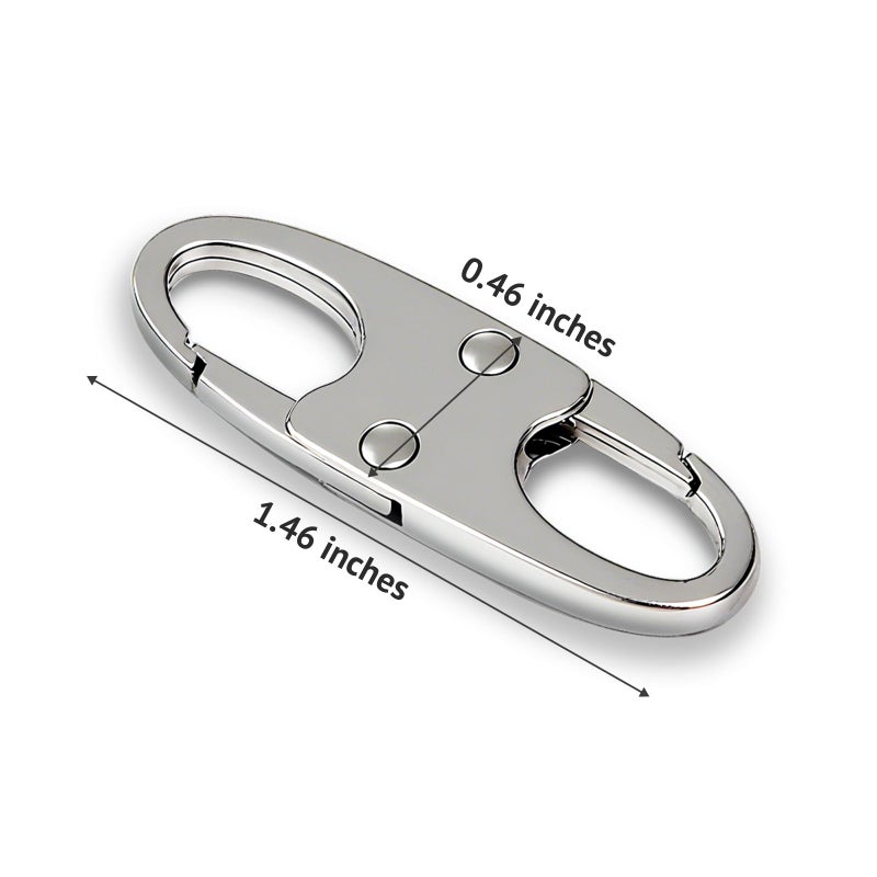 Zelin Anti Theft Zipper Clips Double Opening Small Carabiner Clips  4Pcs Elegant Zinc Alloy Zipper Pull Replacement For Travel  Commuting And Camping (Frost Silver) - Image 2