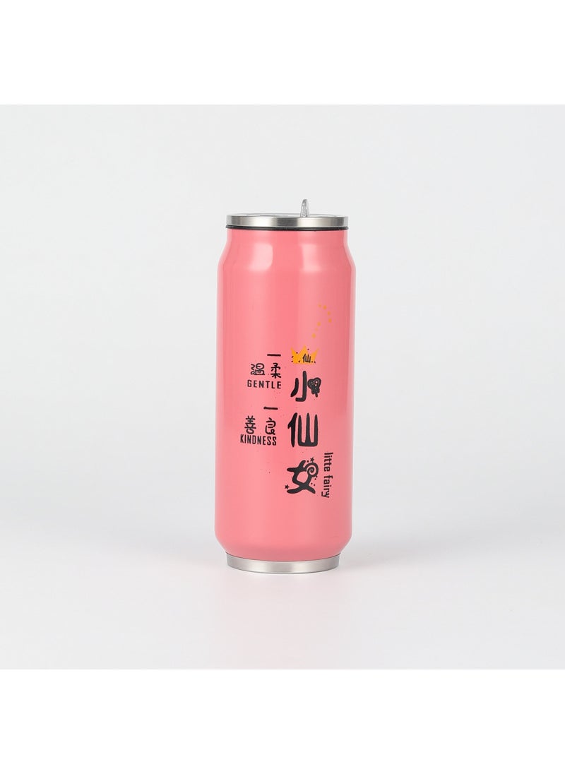 Generic - Stainless Steel Cola Can Insulated Cup with Straw Little Fairy - Image 1