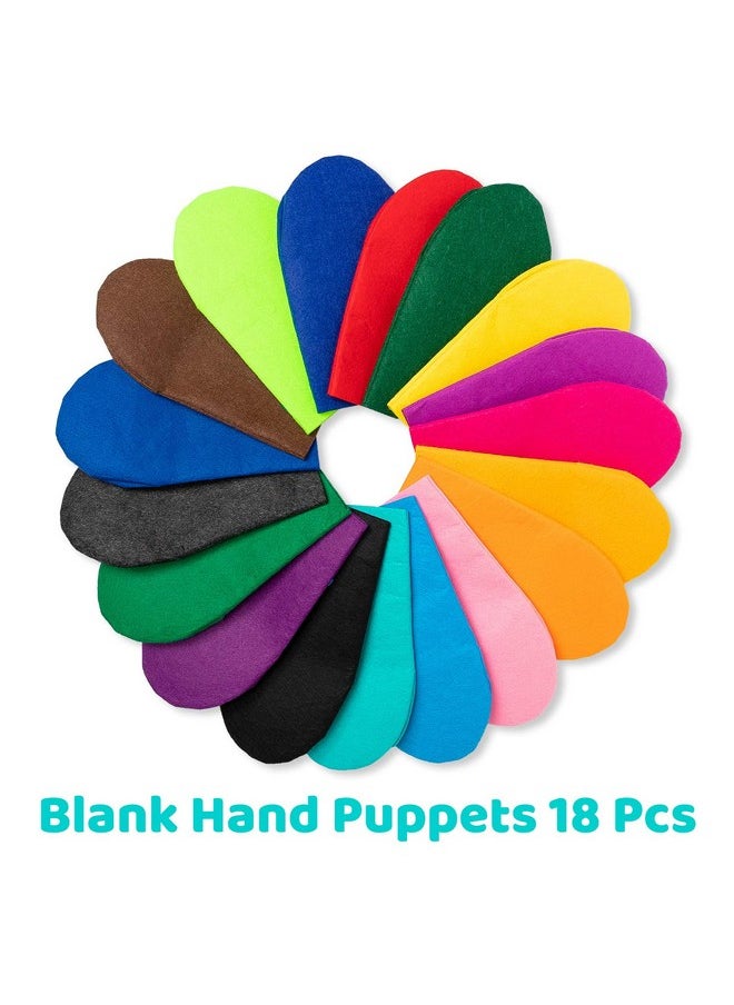 WATINC WATINC 18Pcs Hand Puppets Making Kit for Kids Art Craft Felt Sock Monster Puppet Creative DIY Make Your Own Puppets Pipe Cleaners Pompoms Storytelling Role Play Party Supplies Gift for Girls Boys  - Image 3