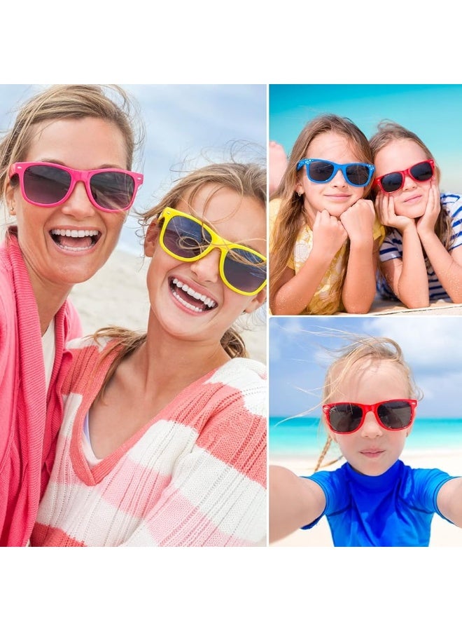 TUPARKA 12 Pack Sunglasses Neon Colors Sunglasses Party Favors Goody Bag Fillers Bulk for Birthday Party Beach Pool Party, 12 Colors - Image 2