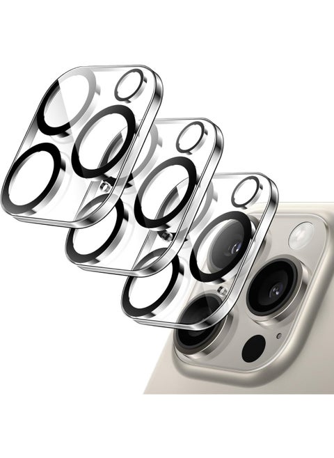 3-Pack Camera Lens Protector for iPhone 16 Pro , 9H Tempered Glass, Anti-Scratch, Case Friendly, Does Not Affect Night Shots, HD Clear