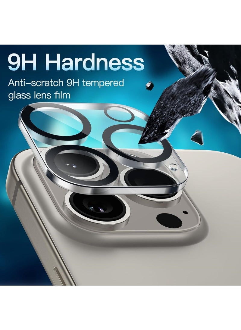 3-Pack Camera Lens Protector for iPhone 16 Pro , 9H Tempered Glass, Anti-Scratch, Case Friendly, Does Not Affect Night Shots, HD Clear