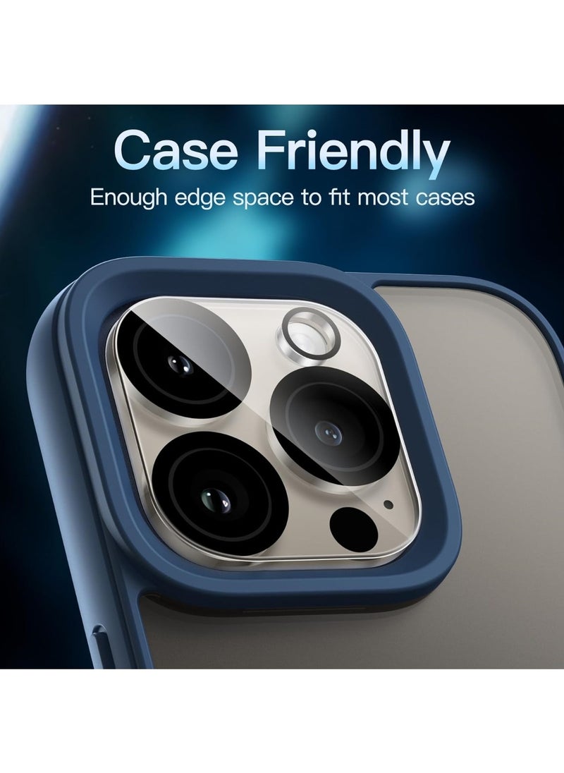 3-Pack Camera Lens Protector for iPhone 16 Pro , 9H Tempered Glass, Anti-Scratch, Case Friendly, Does Not Affect Night Shots, HD Clear