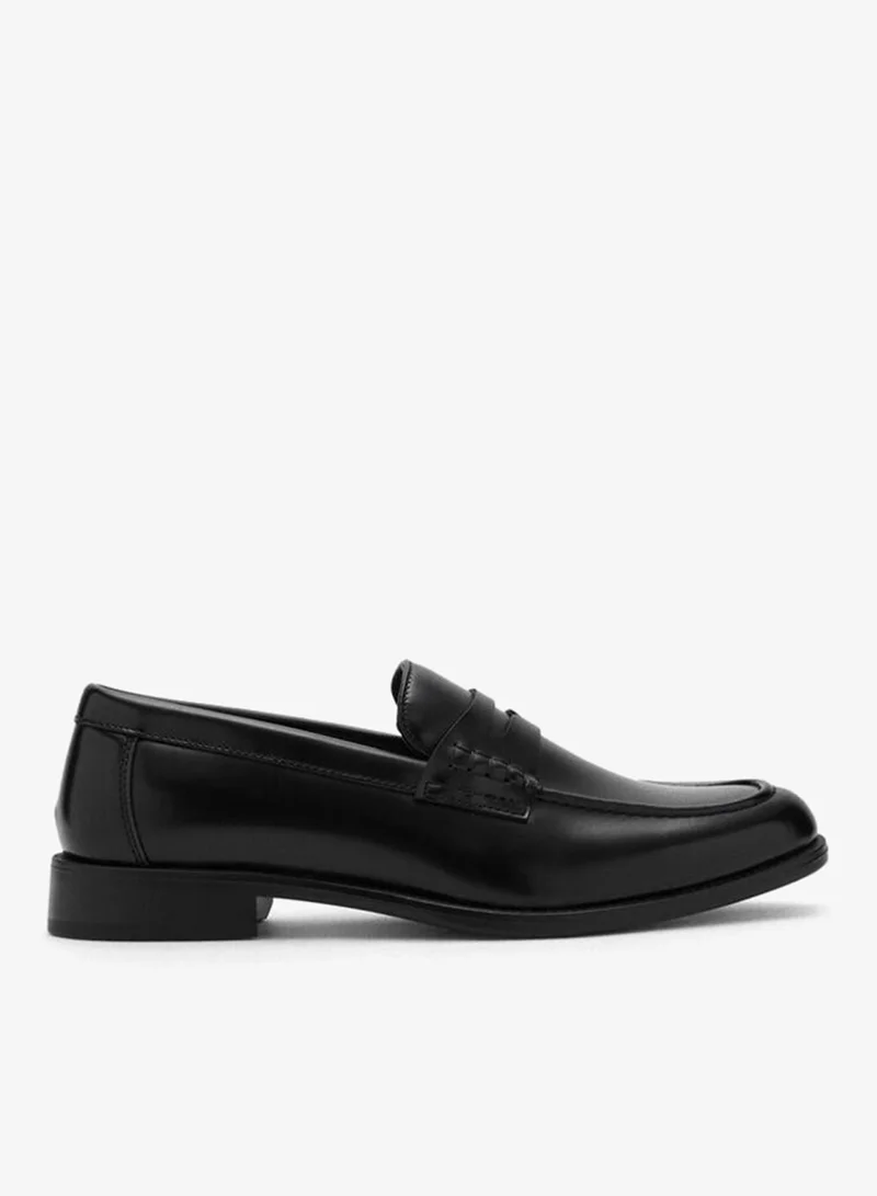 Mango Man Nappa leather-effect moccasins