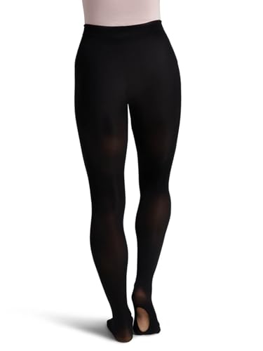 Capezio Womens Ultra Soft Self Knit Waistband Transition Tight, Black, Small-Medium US - Image 3