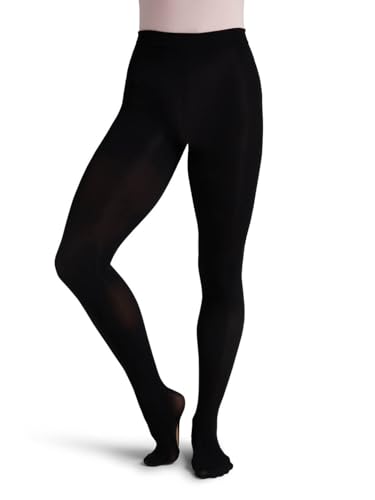 Capezio Womens Ultra Soft Self Knit Waistband Transition Tight, Black, Small-Medium US - Image 1