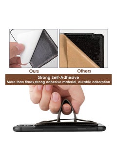 KASTWAVE Cell Phone Card Holder Pouch Self-Adhesive Phone, Brown, Stick on Wallet Card Holder for Back of Phone Case Leather ID Card Holder Sleeve Pouch Credit Card Grip Holder  - Image 2