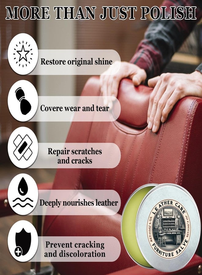 KUNAL 2 PCS Furniture Salve for Leather with Brush, 4Oz Furniture Salve for Wood Restoring, Couch Repair Car Seats & Shoes, New Upgraded Leather Polisher and Conditioner - Image 2