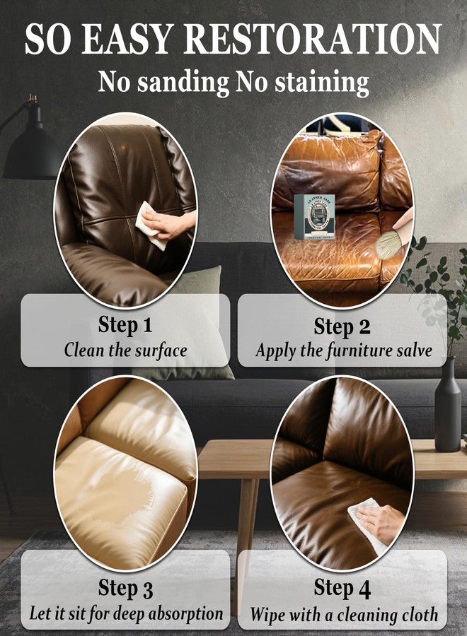KUNAL 2 PCS Furniture Salve for Leather with Brush, 4Oz Furniture Salve for Wood Restoring, Couch Repair Car Seats & Shoes, New Upgraded Leather Polisher and Conditioner - Image 5