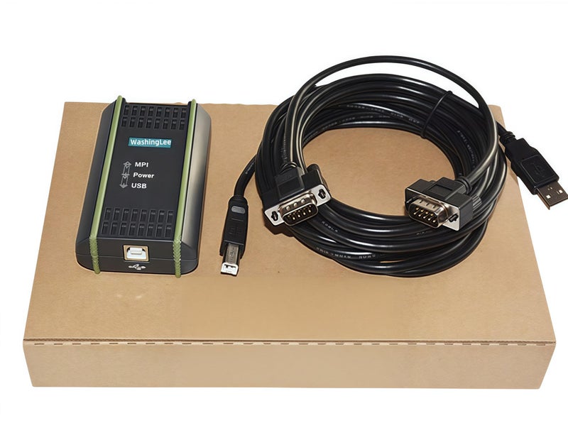 Washinglee PLC Programming Cable for Siemens S7 200 300 400 ET200 and 840D CNC, for OP/TP Touch Screen, USB Touch Panel Programming Cable, Isolated Interface, for 6ES7972-0CB20-0XA0 Replacement, 16 FT - Image 1