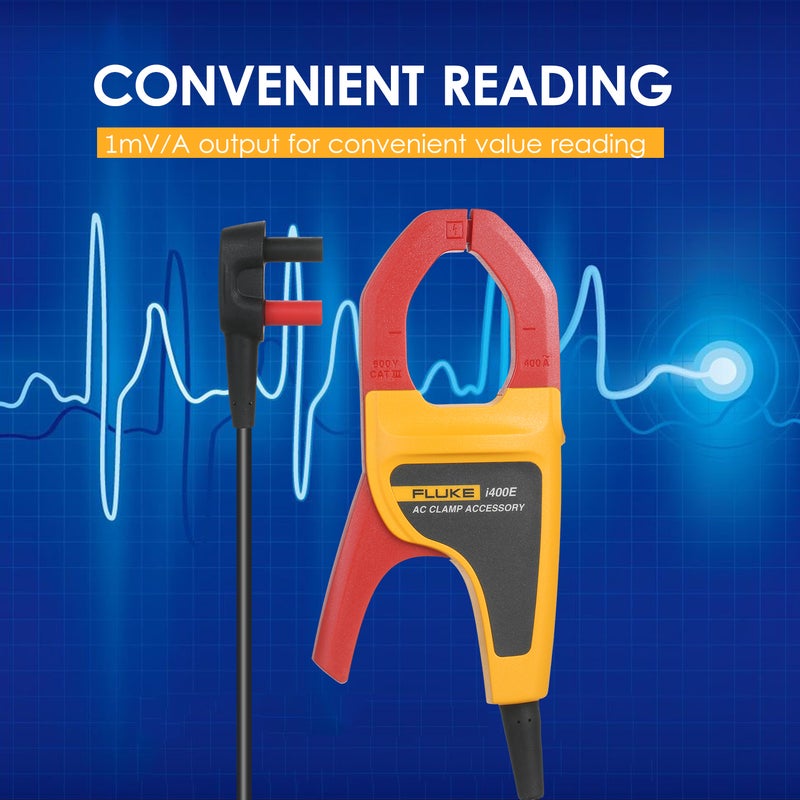 FLUKE i400E AC Current Clamp Meter with Dual Banana Jack 1A~400A AC Current Range 5Hz~20kHz Bandwidth - Image 5