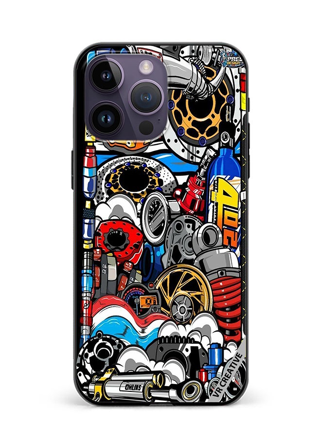VR CREATIVE Protective Case Cover For Apple iPhone 15 Pro Jdm Digital Republic Design Multicolour  - Image 1