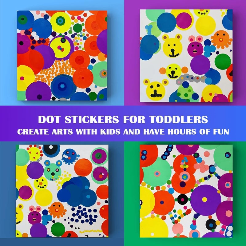 Color Coding Labels 12.7mm Waterproof Peelable Dot Stickers - 2800 Pcs 14 Bright Colors Small Circle Stickers for Office Organization Toddler Activities Home Kitchen - Image 4