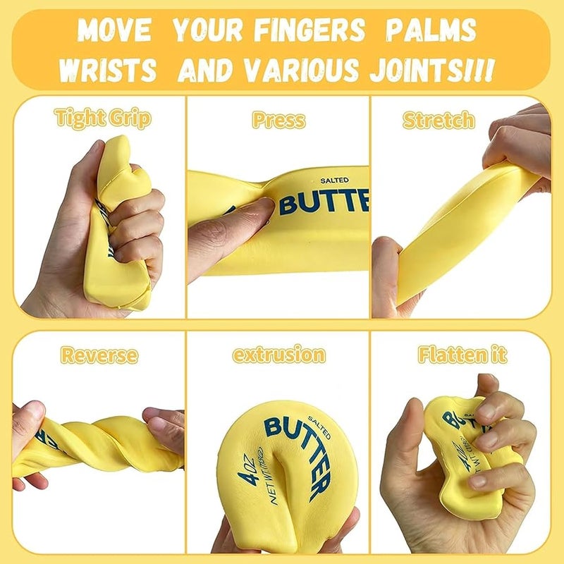 Cheese Squishy Toy, Slow-Rising Cheese Squishy Squeeze Block, Stress Balls for Adults, Stress & Anxiety Relief Fidget Gift,Stress-Relief Set for the Office and Classroom (Style A) - Image 2