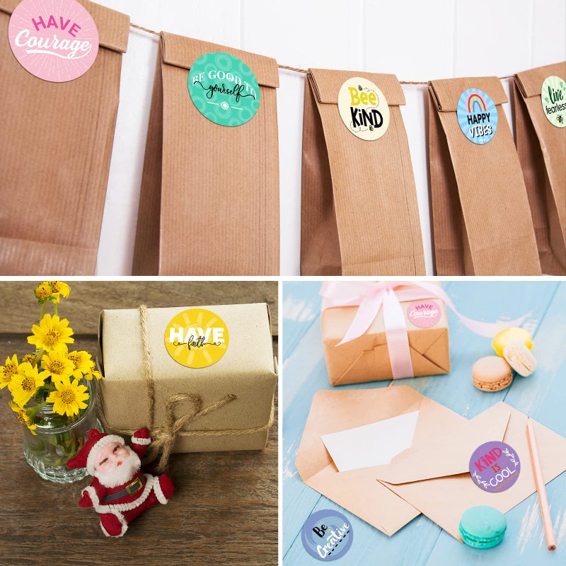 Geyee 1000 Pcs Kindness and Vibes Stickers Positive Affirmation Inspirational Motivational Kind Encouraging Stickers for Adults(Cute) - Image 3