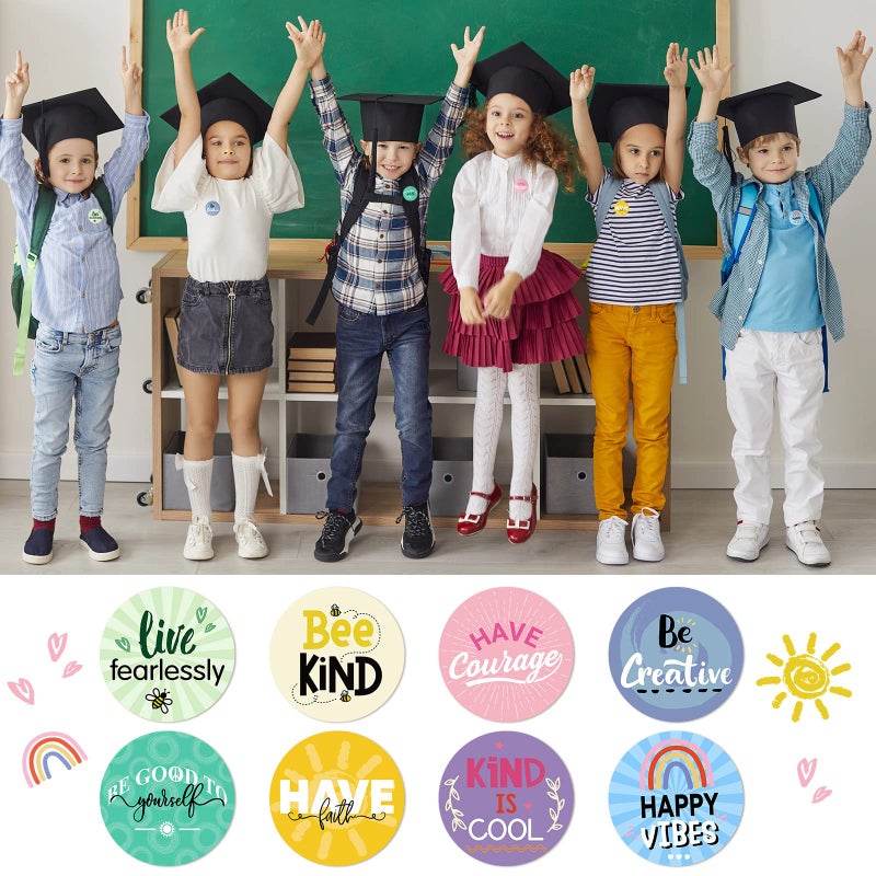 Geyee 1000 Pcs Kindness and Vibes Stickers Positive Affirmation Inspirational Motivational Kind Encouraging Stickers for Adults(Cute) - Image 5