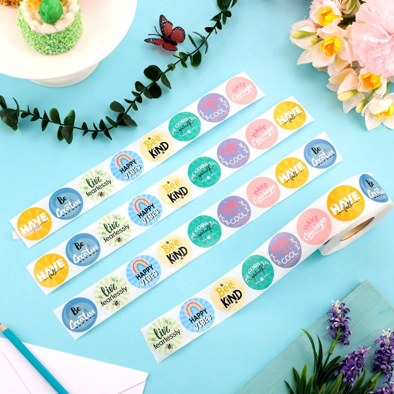 Geyee 1000 Pcs Kindness and Vibes Stickers Positive Affirmation Inspirational Motivational Kind Encouraging Stickers for Adults(Cute) - Image 4